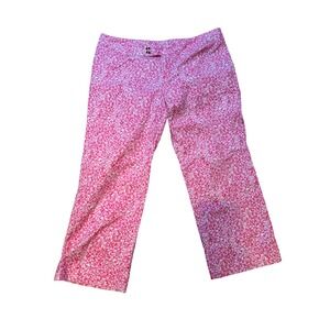 Lilly Pulitzer Palm Beach‎ Fit Pink Floral Print Capri Pants Size 14